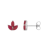 14K Natural Ruby Cluster Earrings - Image 3