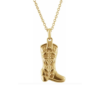 14K Western Boot Necklace