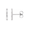 14K Gold and 1/8 CTW Natural Diamond Bar Earrings - Image 2