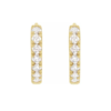 14K Gold 1/5 CTW Lab-Grown Diamond Hoop Earrings - Image 2