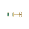 14K Yellow Natural Green Tourmaline Bezel-Set Earrings
