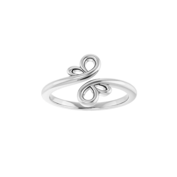 Sterling Silver Butterfly Bypass Ring - Image 4