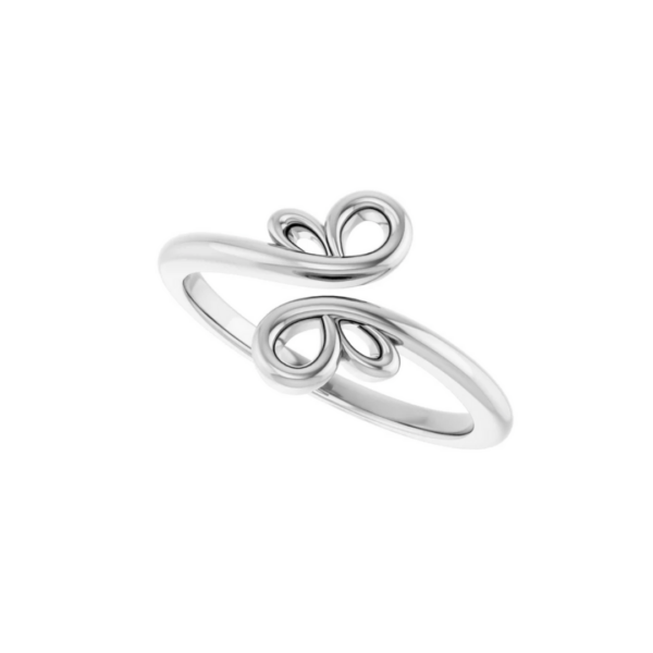 Sterling Silver Butterfly Bypass Ring - Image 2