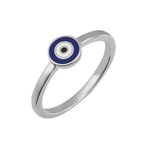 Sterling Silver Evil Eye Ring