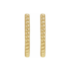 14K Oval Rope Hoop Earrings - Image 5