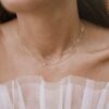 Fine jewelry for wedding. Diamond drop necklace