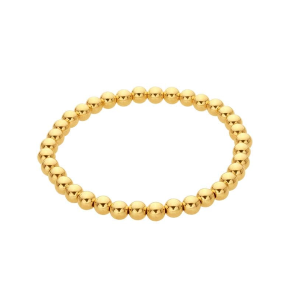 5mm gold filled stretch beaded bracelet