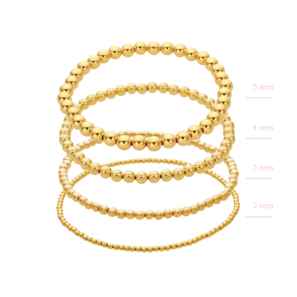 Beaded Stretch Bracelets- 14K Gold-Filled