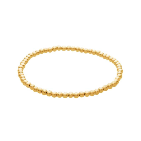 3mm gold filled stretch beaded bracelet