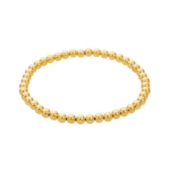 4mm gold filled stretch beaded bracelet