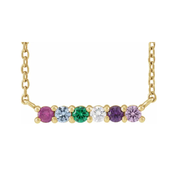 Birthstone bar necklace