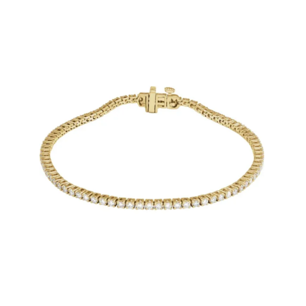 Fine jewelry, diamond tennis line bracelet, 2 CT