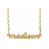 10K Yellow Tiny Script Nameplate Necklace