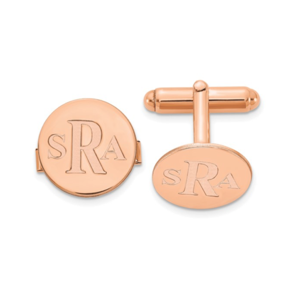 Sterling Silver Monogram Cuff Links - Image 2