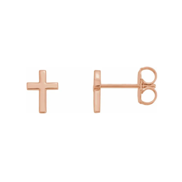 14K Cross Earrings - Image 4