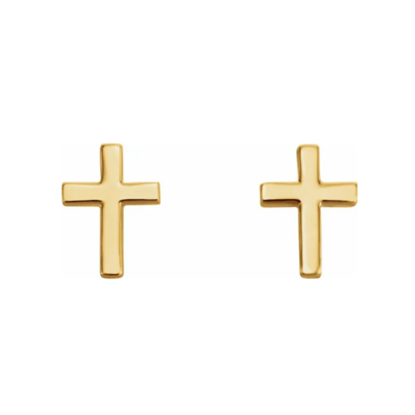 14K Cross Earrings - Image 3