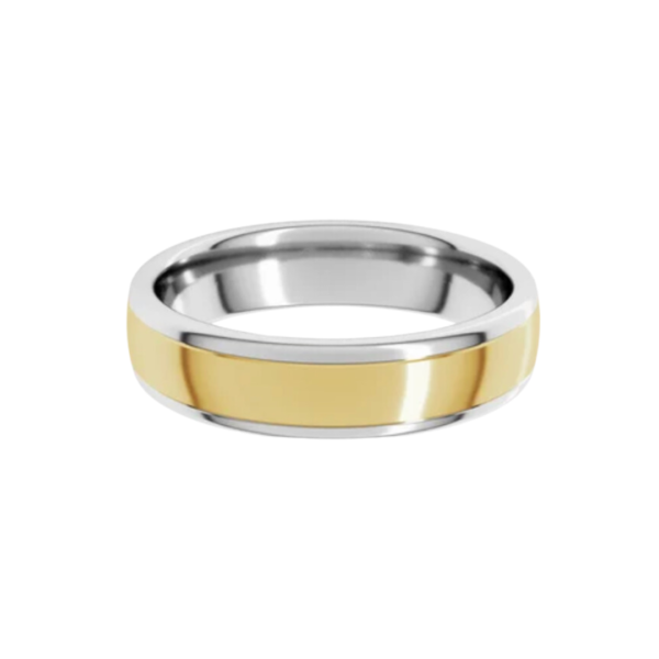 Men's Wedding Band Builder- European Style, Two-Tone - Image 2