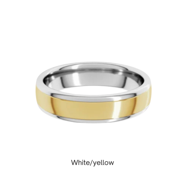 Men's Wedding Band Builder- European Style, Two-Tone - Image 3