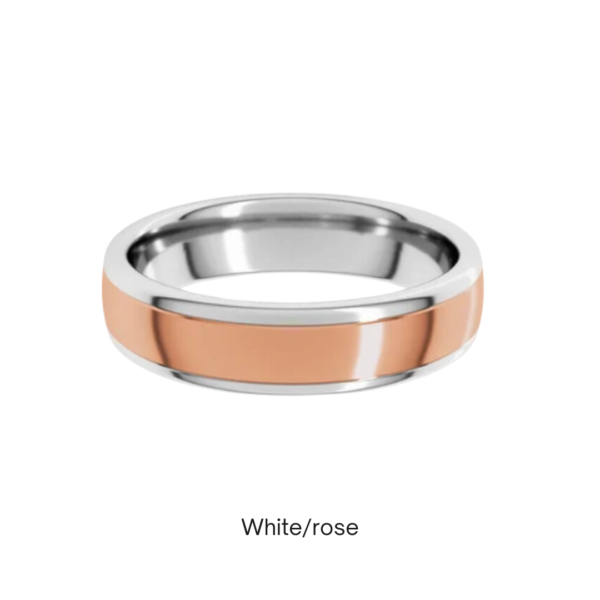 Men's Wedding Band Builder- European Style, Two-Tone - Image 4