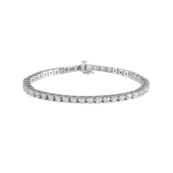 Fine jewelry, diamond tennis line bracelet, 5 CT, white gold