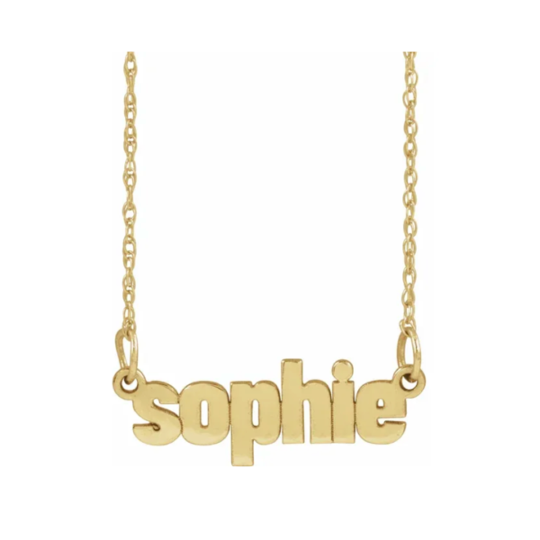 10k solid gold name necklace, fine jewelry