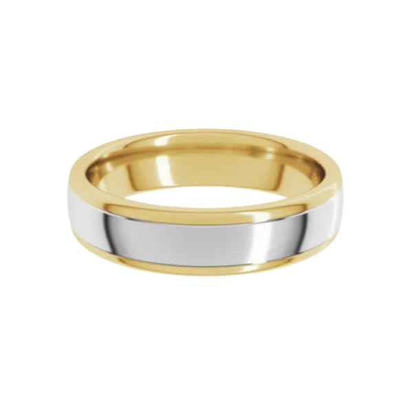 Men's Wedding Band Builder- European Style, Two-Tone