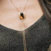Bolo Necklace- Black and Gold