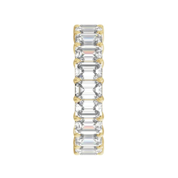 14K Emerald Diamond Eternity Band - Image 3
