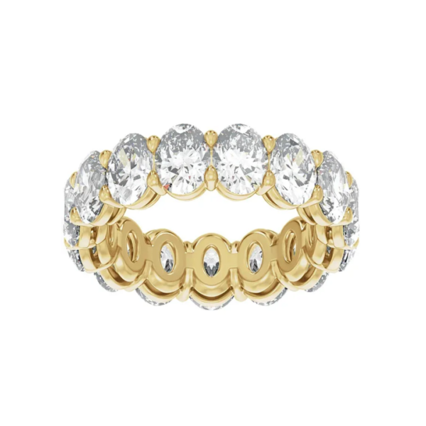 14K Oval Diamond Eternity Band - Image 4