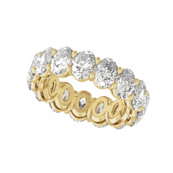 14K Oval Diamond Eternity Band - Image 5