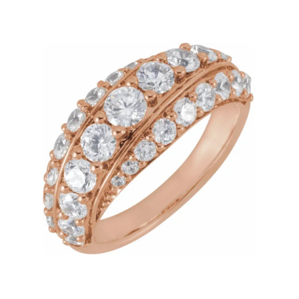 Rose gold and diamond ring, the woodlands